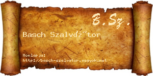 Basch Szalvátor névjegykártya
